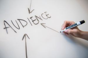 Arrows pointing to the word Audience