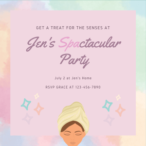 Spatacular birthday Party invitation